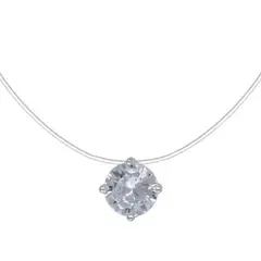 GENERICO - Collar Invisible Fantasma Nylon Punto Luz Grifas Plata 925