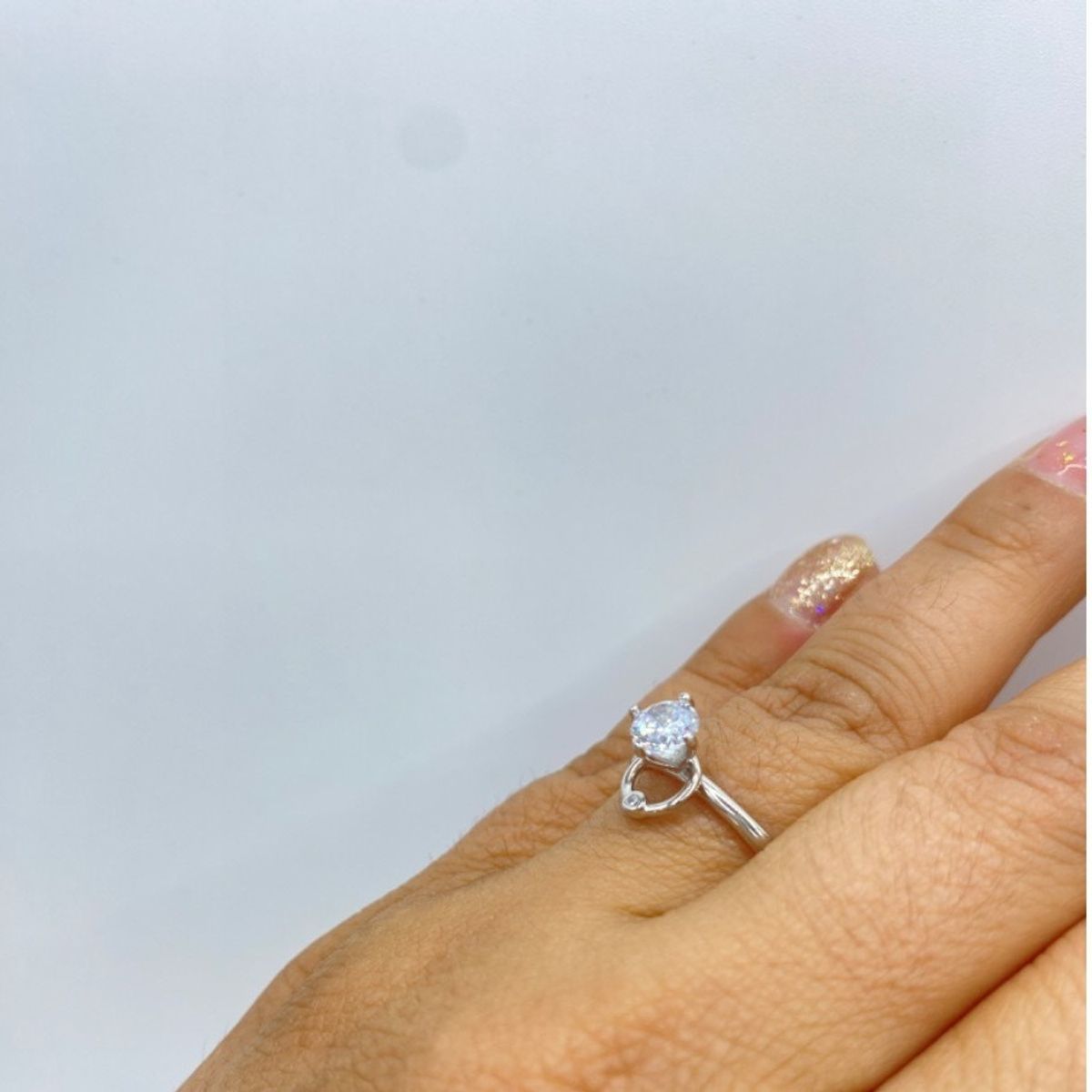 GENERICO - Anillo Solitario Alto Compromiso Circon  Plata 925 + Caja