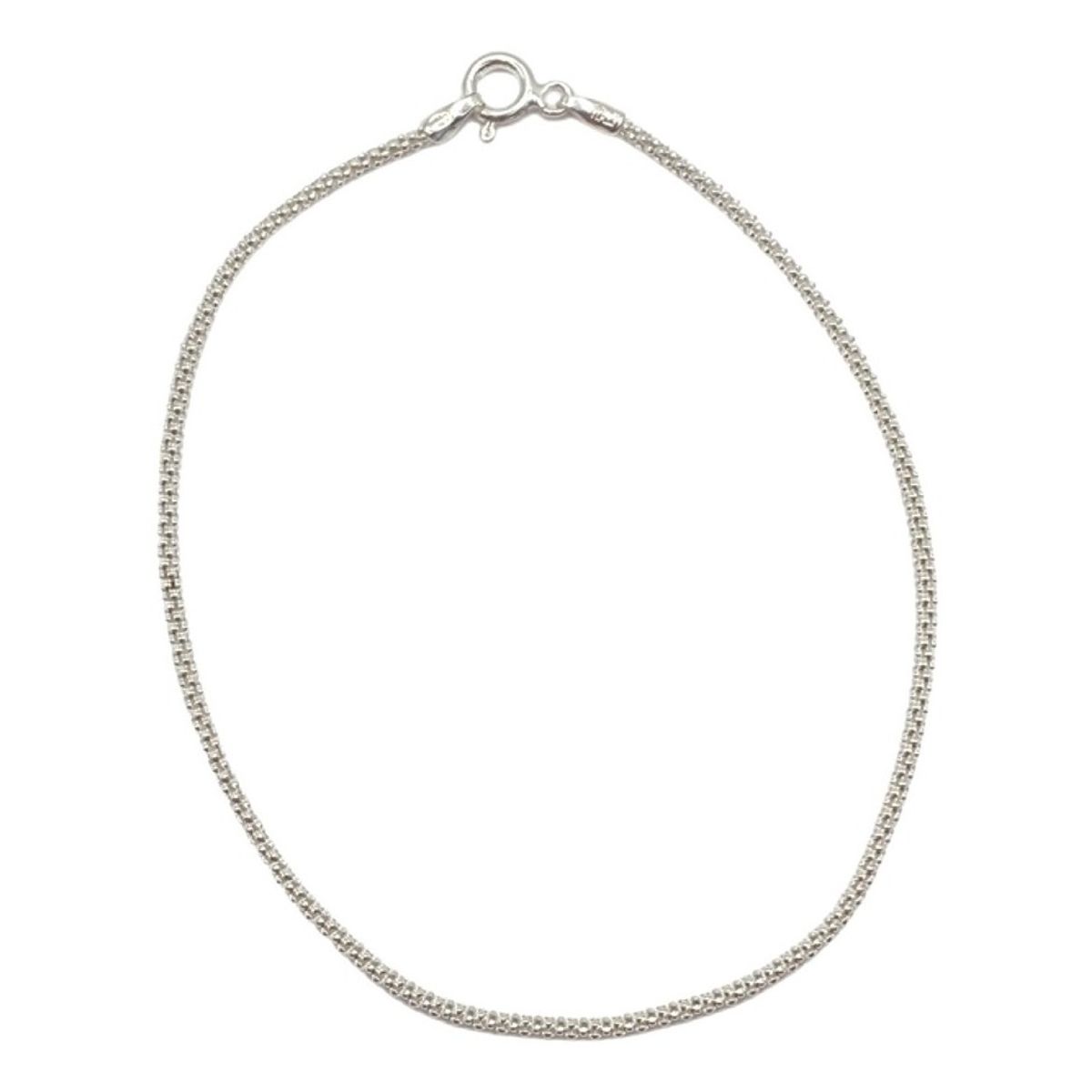 GENERICO - Pulsera Espuma Italiana Delgada Plata Ley 925 +caja
