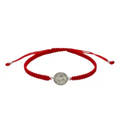 GENERICO - Pulsera Protección Hilo Rojo San Benito Plata Italiana 925