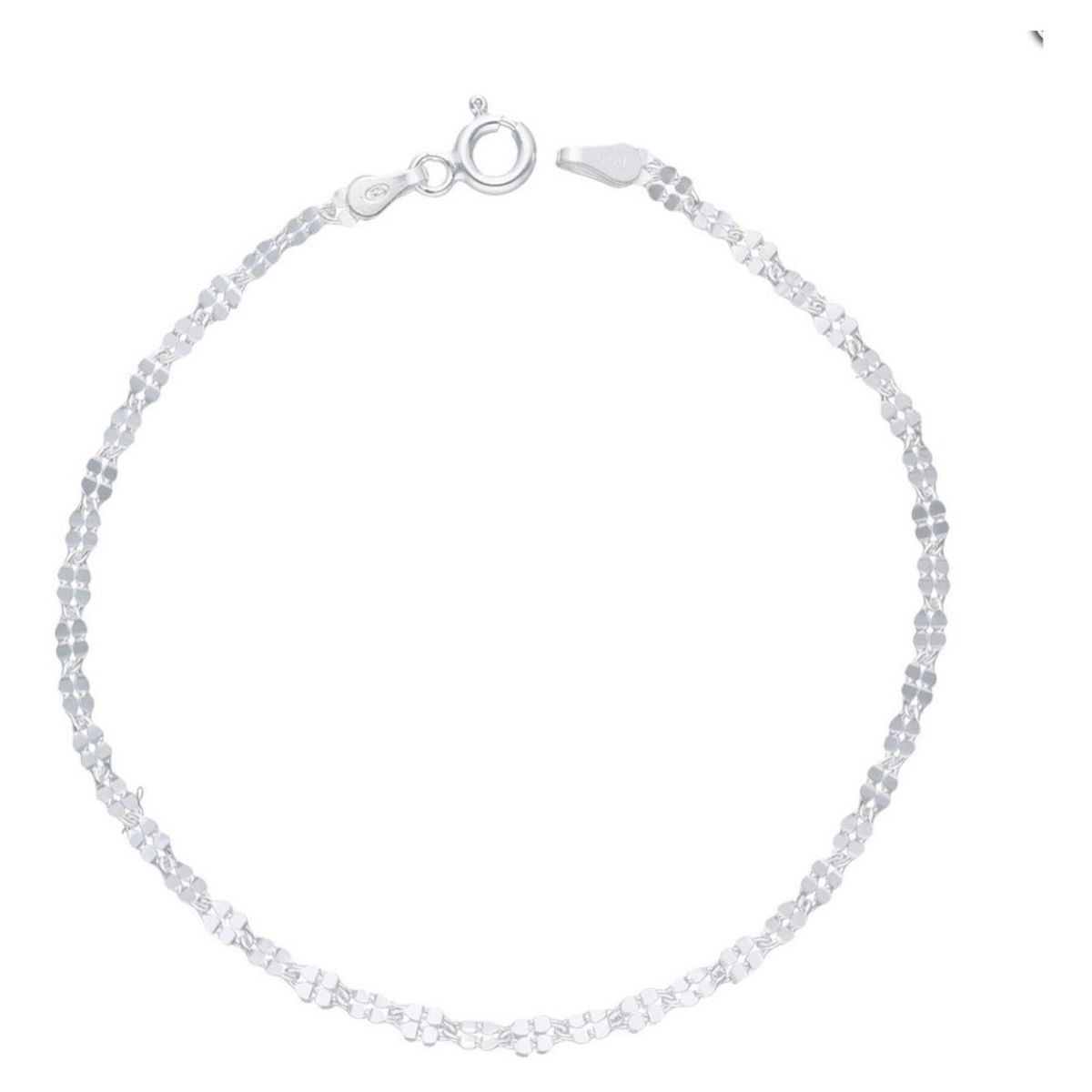 GENERICO - Pulsera Tradicional Martillada Plata Ley 925 + Caja