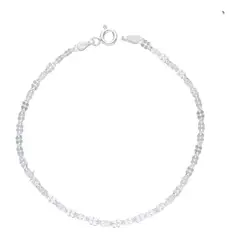 GENERICO - Pulsera Tradicional Martillada Plata Ley 925 + Caja