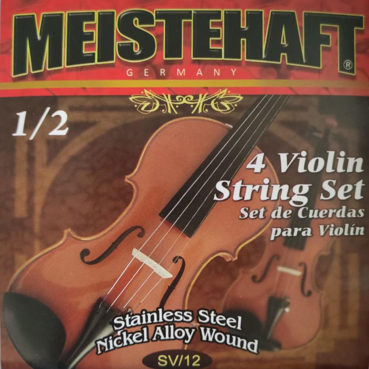 MEISTEHAFT - Set de cuerdas para violin 1/2 Meistehaft SV/12 - Gris
