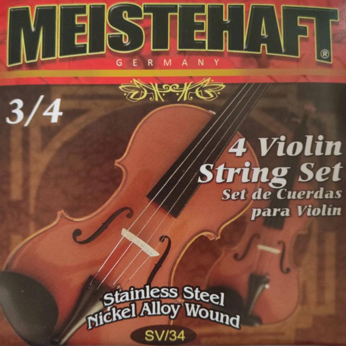 MEISTEHAFT - Set de cuerdas para violin 3/4 Meistehaft SV/34 - Gris