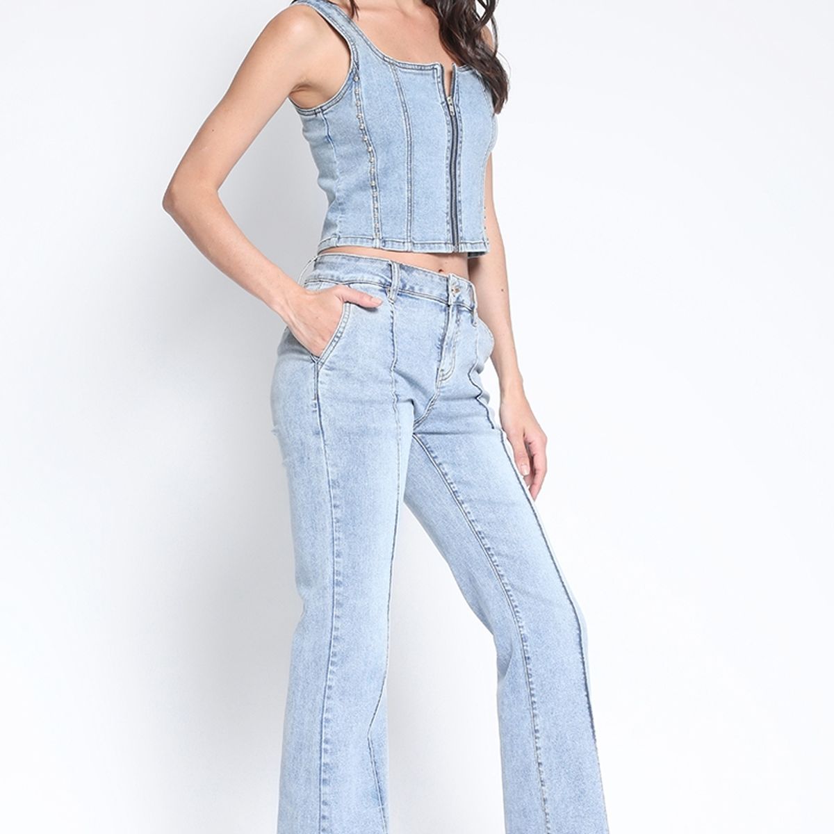 LIOLA - Corse Denim Tachas Azul Liola