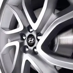 GENERICO - Tapa centro Llantas autos 60mm universal hyundai negro/plata