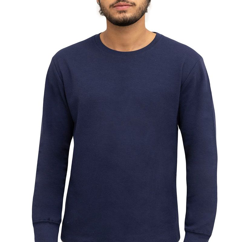 TAIS - Camiseta Tejido Panal Azul Tais