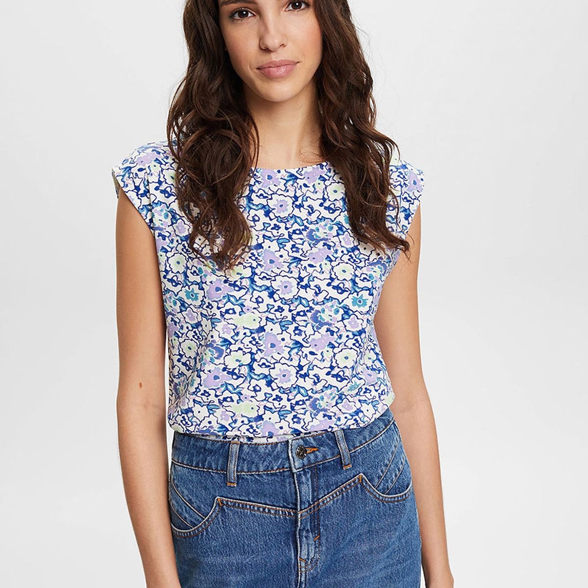 ESPRIT - Polera Sin Mangas Y Estampado Floral Mujer Esprit ESPRIT