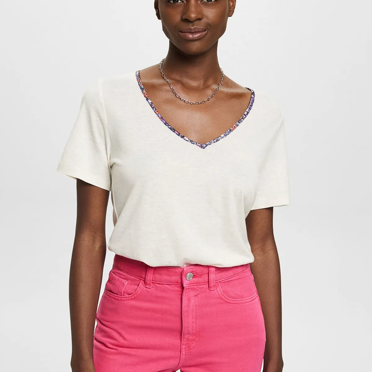 ESPRIT - Polera Escote En V Estampado Mujer Esprit ESPRIT