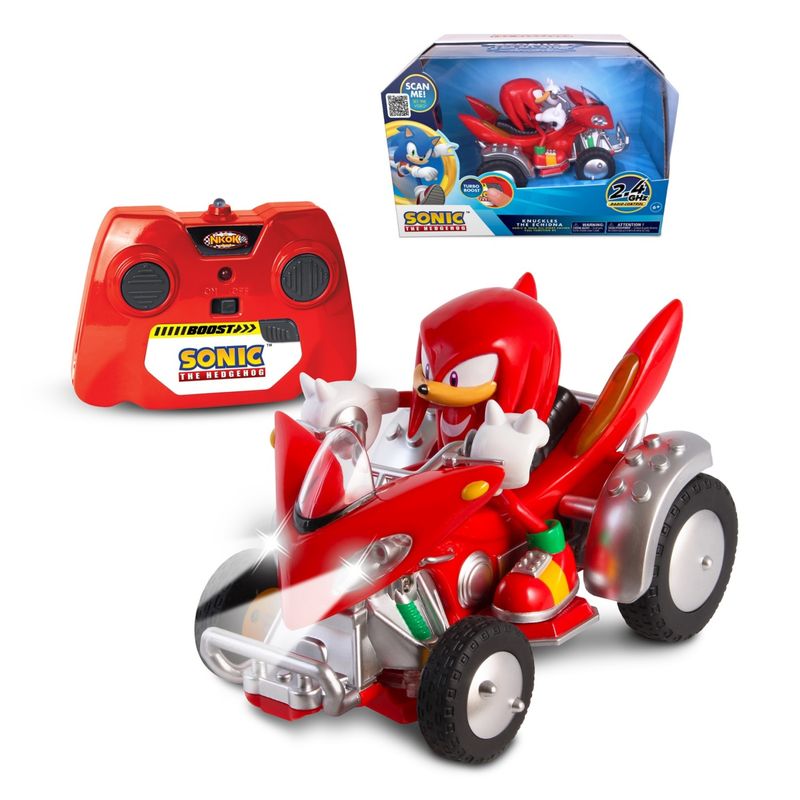 SONIC - Cuadrimoto Radio Controlada 20 Cm Con Luces Sonic - Knuckles