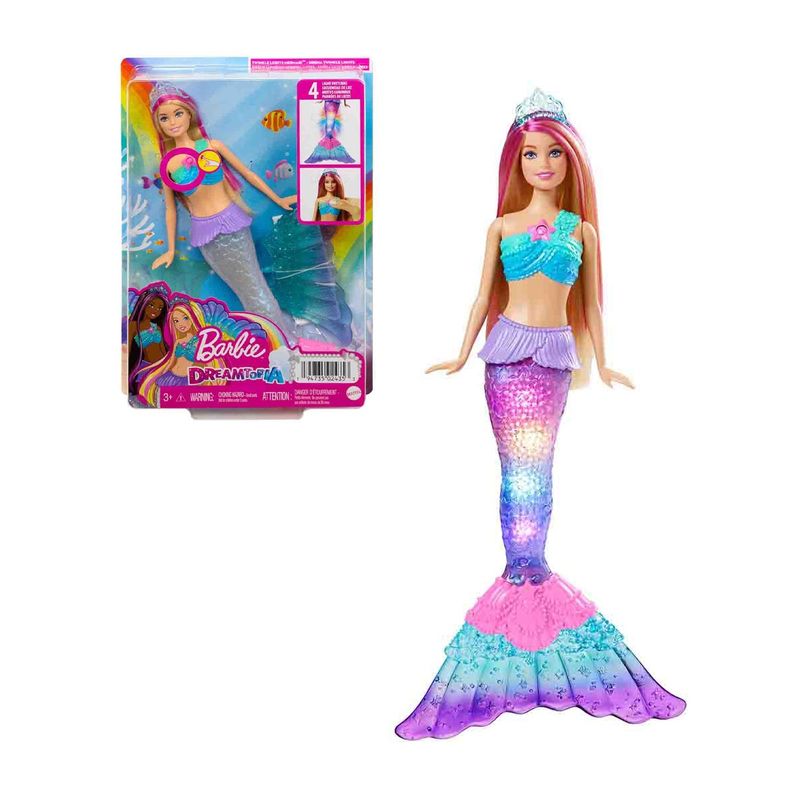BARBIE - Barbie Sirena Luces Brillos