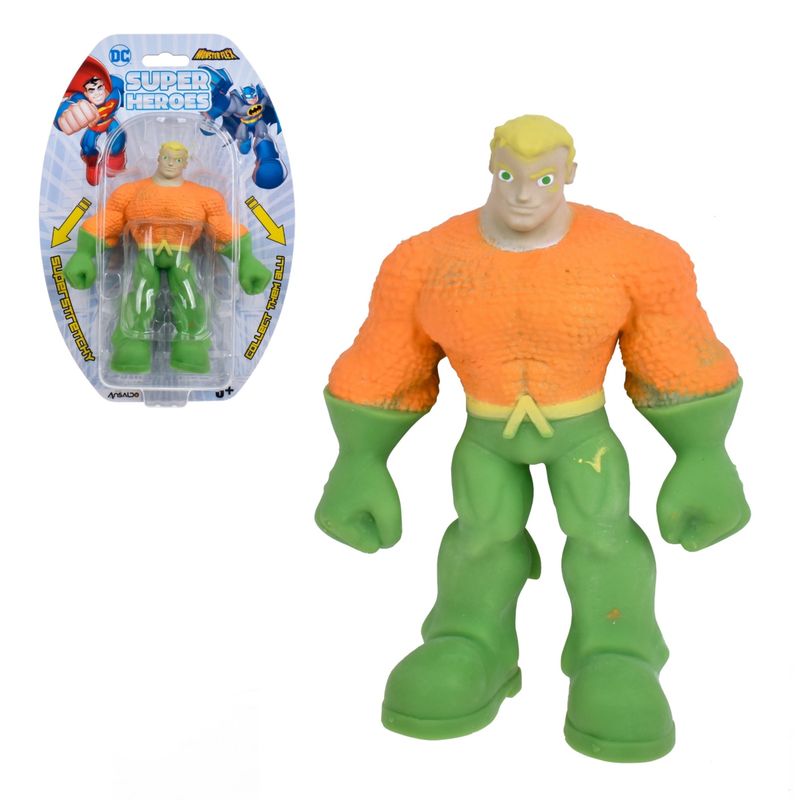 DC COMICS - Aquaman - Figura Strech Elastica Monster Flex De 14 Cms