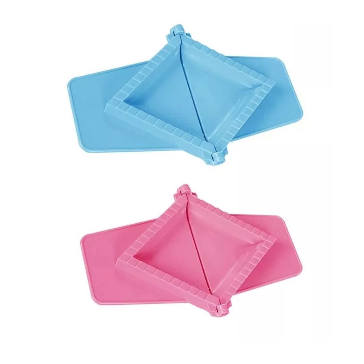 GENERICO - Set 2 Moldes Prensa Empanadas Ravioli Triangular Colores
