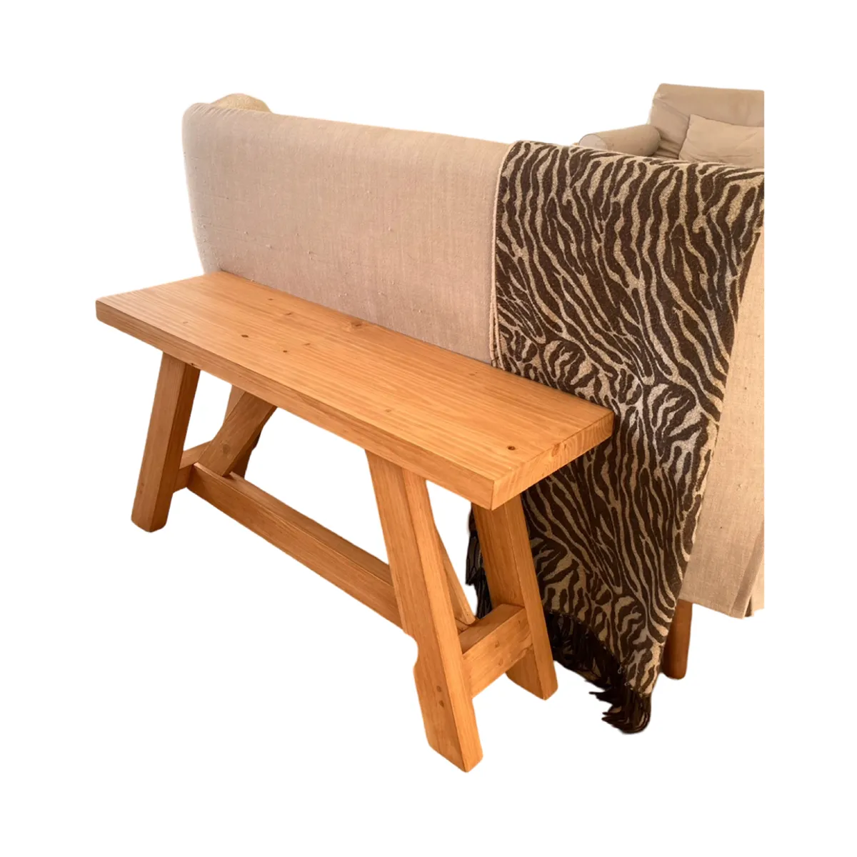 MUEBLES DE MADERA - Banca de madera 90cm