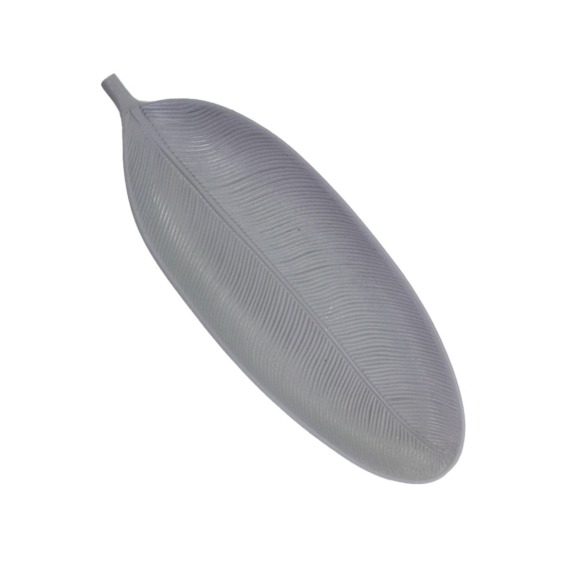 NEWTREE - Adorno Hoja Decorativa Gris Plomo
