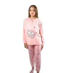 MEDIA LUNA - Pijama Mujer Plush Diseño Oso Dormilón