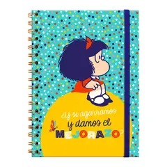 GENERICO - Libreta Tapa Dura con Espiral XL Mafalda sobre la Pelota