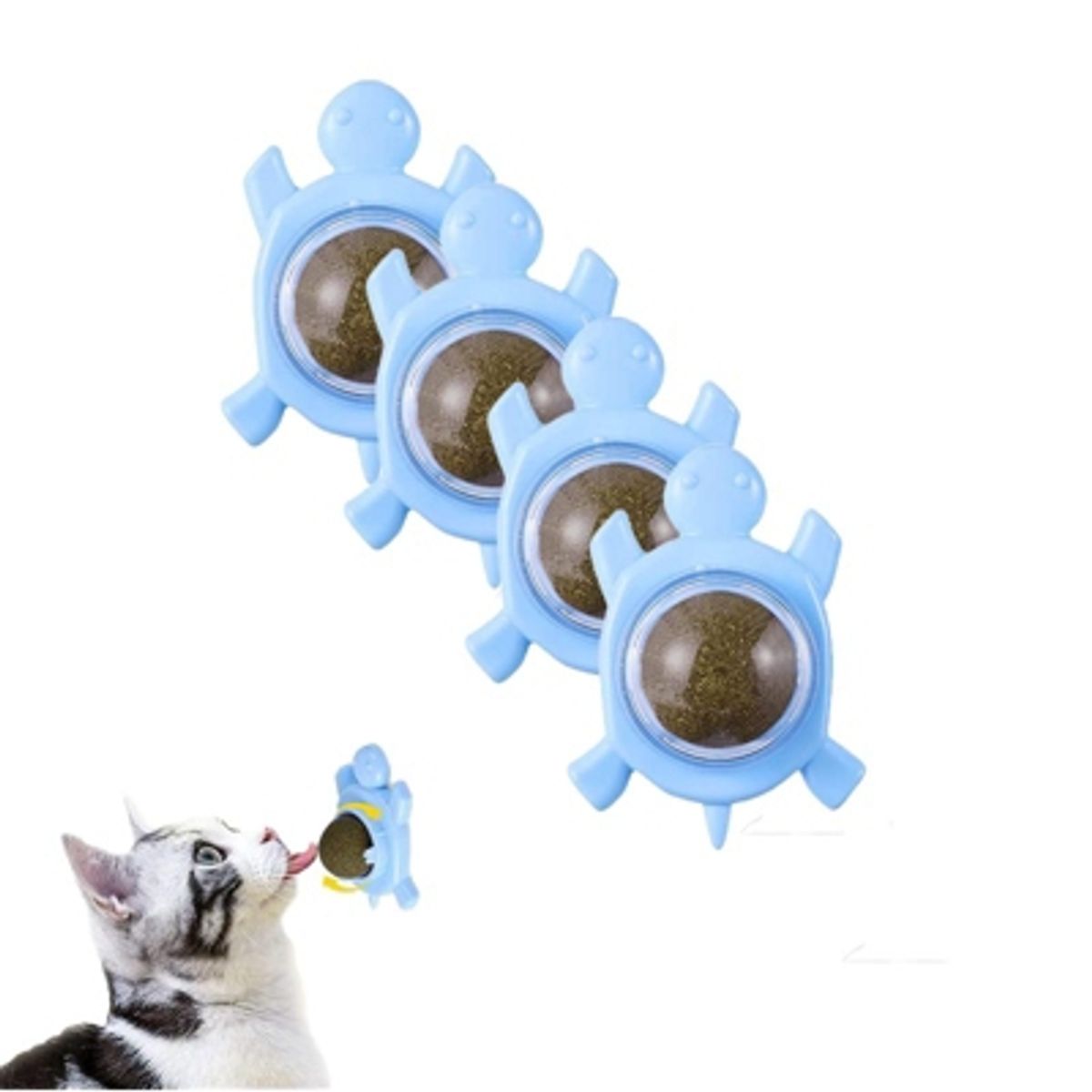 GENERICO - X4 Bola Hierba Gatera Catnip Snack Para Gatos Bola Adhesiva