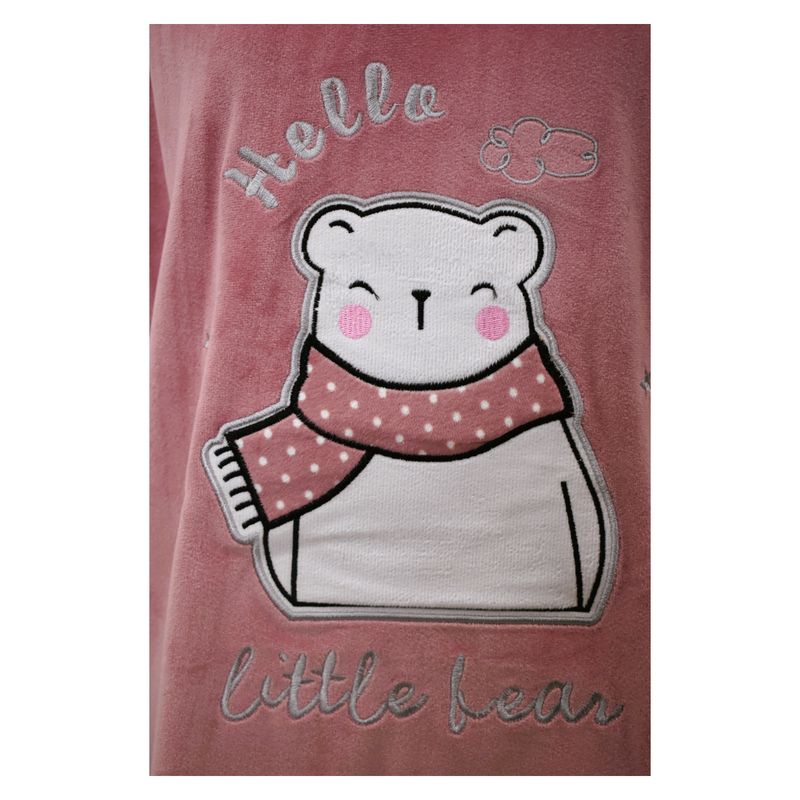MEDIA LUNA - Pijama Mujre Plush Diseño Oso Polar
