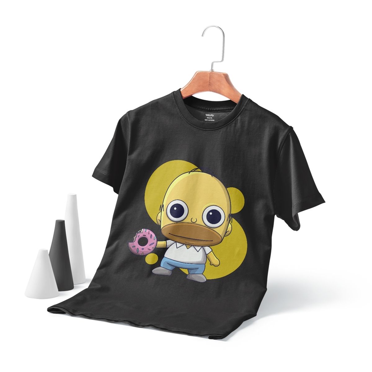 GENERICO - Polera Homero Simpson Negra - Negro