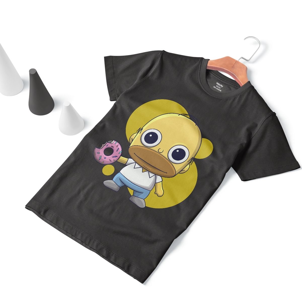 GENERICO - Polera Homero Simpson Negra - Negro