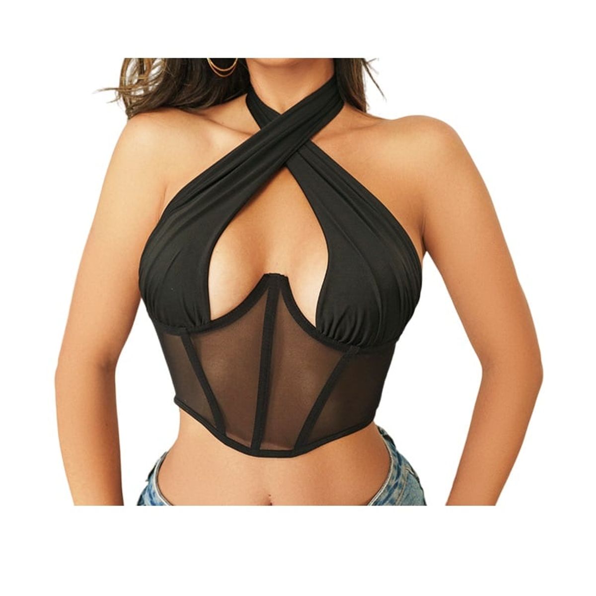 GARSIL - Crop Top Corto Para Mujer Sin Mangas Con Agarre En Cuello