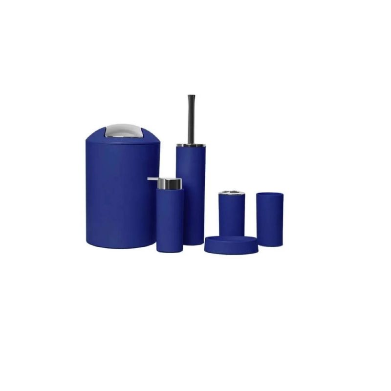 GENERICO - Set Juego De Baño 6 Piezas Accesorios  Azul