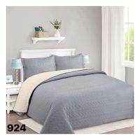 Cubrecama Quilt Sherpa King - Gris M924