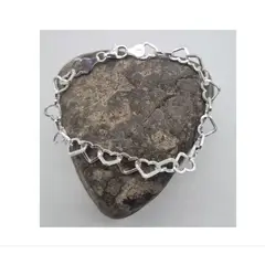 GENERICO - Pulsera Mujer Diseño Corazones Plata Italiana 925