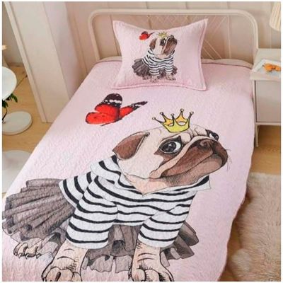 Imagen 2 del producto Cubrecama Quilt Pug estampado 15p.