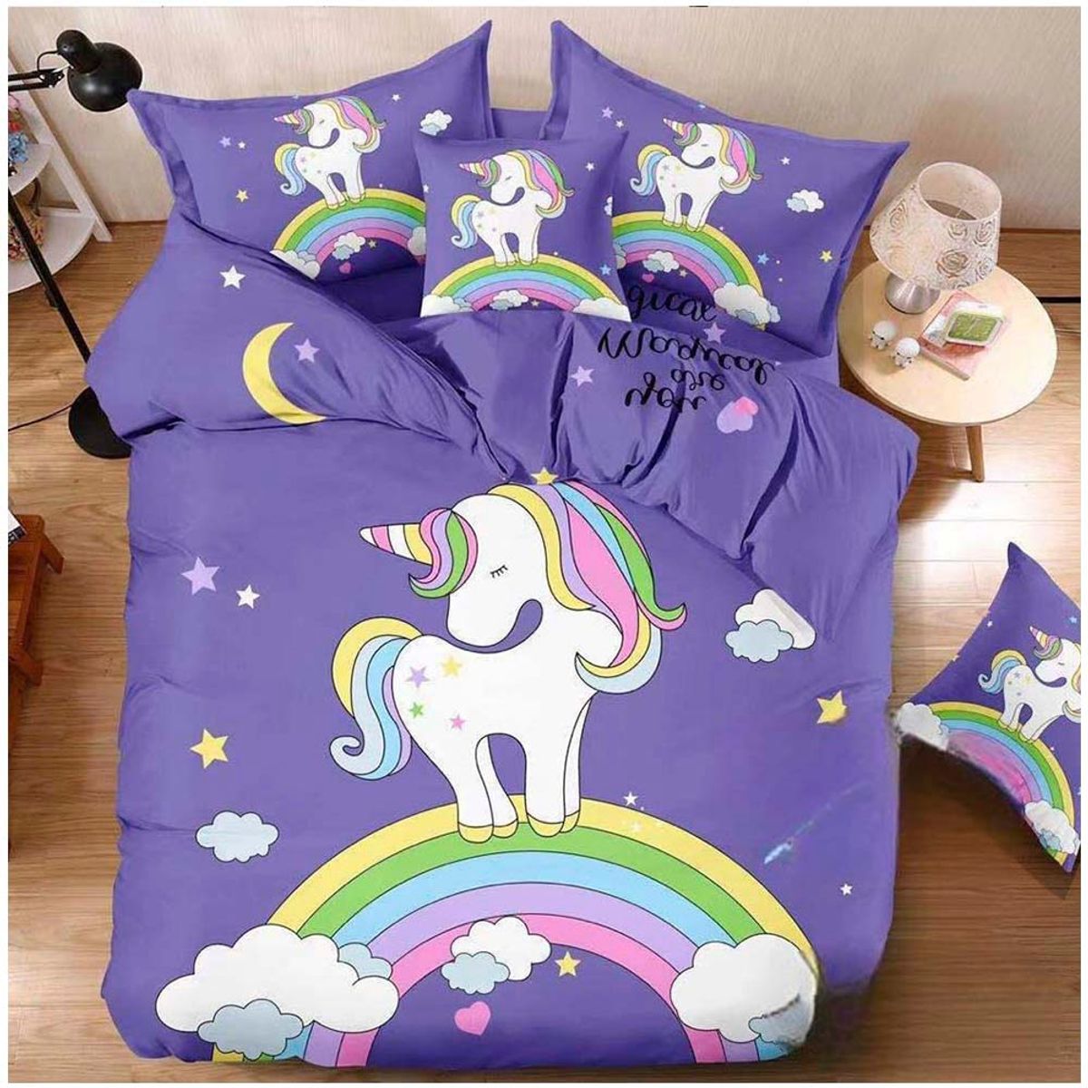GENERICO - Cubrecama Quilt Unicornio estampado 15p.