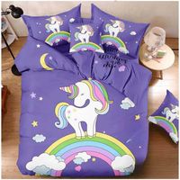 Cubrecama Quilt Unicornio estampado 15p.