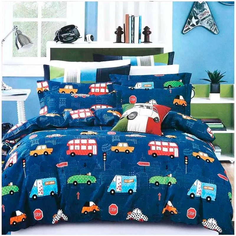 GENERICO - Cubrecama Quilt Car estampado 15p