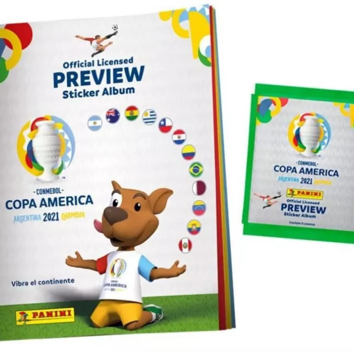 PANINI - ÁLBUM TAPA BLANDA COPA AMÉRICA 2021 PREVIEW + 25 SOBRES