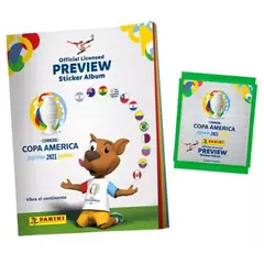 PANINI - ÁLBUM TAPA BLANDA COPA AMÉRICA 2021 PREVIEW + 25 SOBRES