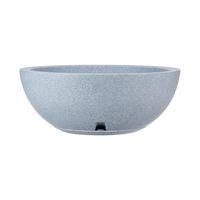 MACETERO GRIS CLARO BOWL 19CM ALTO CON PLATO