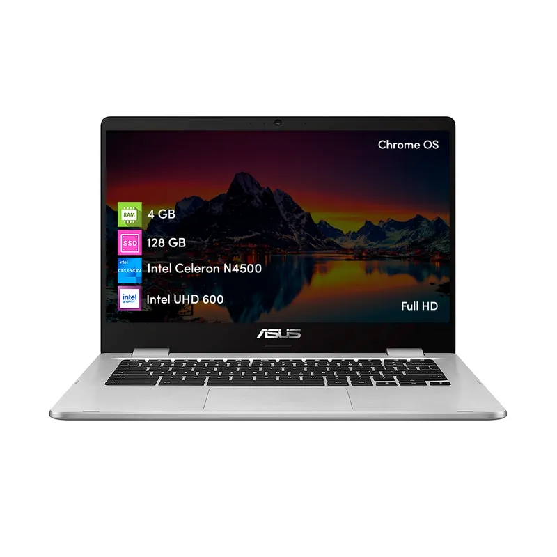 ASUS - Notebook Chromebook Asus Celeron 4GB 128SSD Chrome Os 14 FHD.