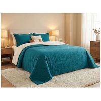 Cubrecama Sherpa King - Petróleo M920