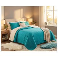 Cubrecama Sherpa King - Turquesa M919