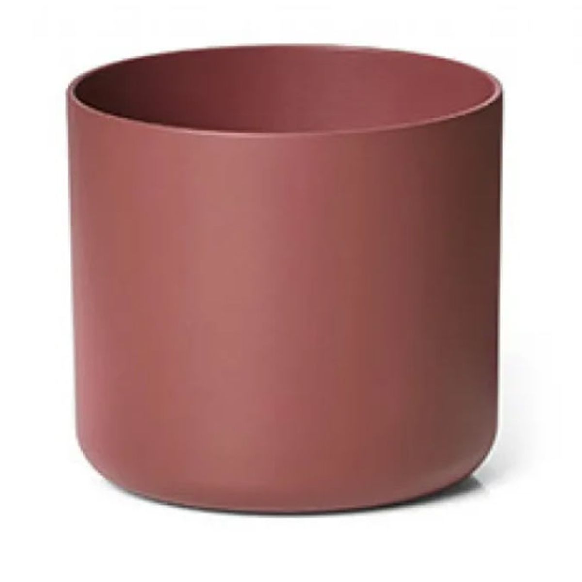 EURO3PLAST - Macetero de plástico reciclado 13x12 cm color rojo ladrillo