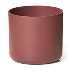 EURO3PLAST - Macetero de plástico reciclado 13x12 cm color rojo ladrillo