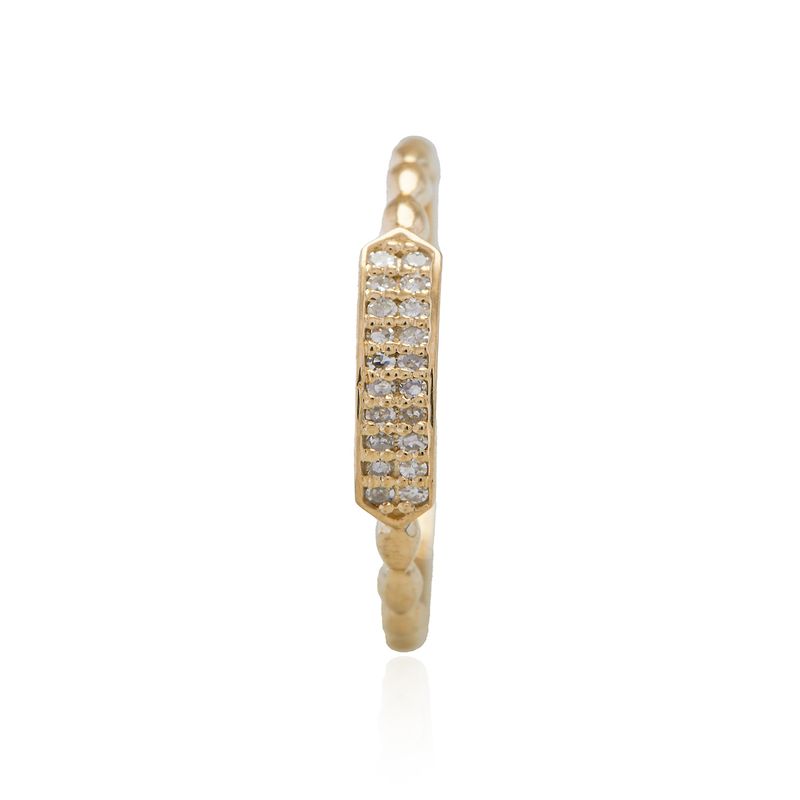 JB JOYAS BARON - Anillo Compromiso de Oro 18Kt Cintillo doble Circon