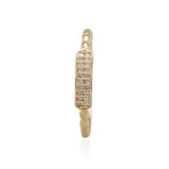 JB JOYAS BARON - Anillo Compromiso de Oro 18Kt Cintillo doble Circon