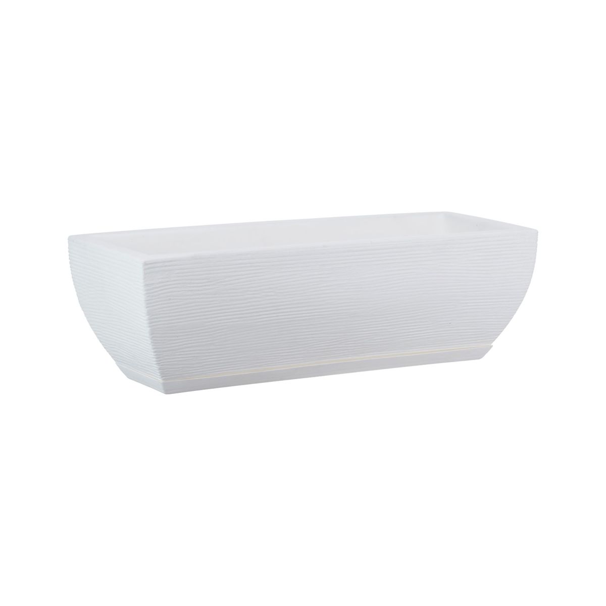FLORIDIS - MACETERO FLORIDIS BLANCO JARDINERA 16CM ALTO CON PLATO