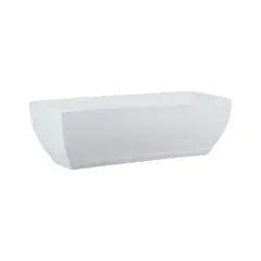 FLORIDIS - MACETERO BLANCO JARDINERA 16CM ALTO CON PLATO