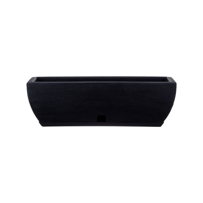 FLORIDIS - MACETERO FLORIDIS NEGRO JARDINERA 16CM ALTO CON PLATO