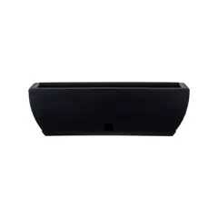 FLORIDIS - MACETERO NEGRO JARDINERA 16CM ALTO CON PLATO