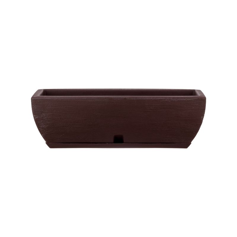 FLORIDIS - MACETERO FLORIDIS MARRON JARDINERA 16CM ALTO CON PLATO