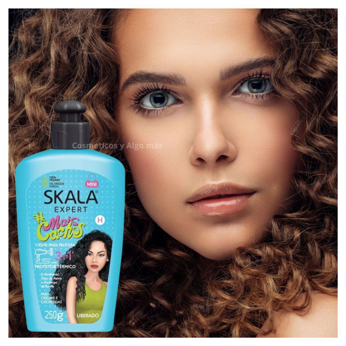 SKALA - Crema de peinar protector térmico y acondicionador co-wash Mais Cachos.-