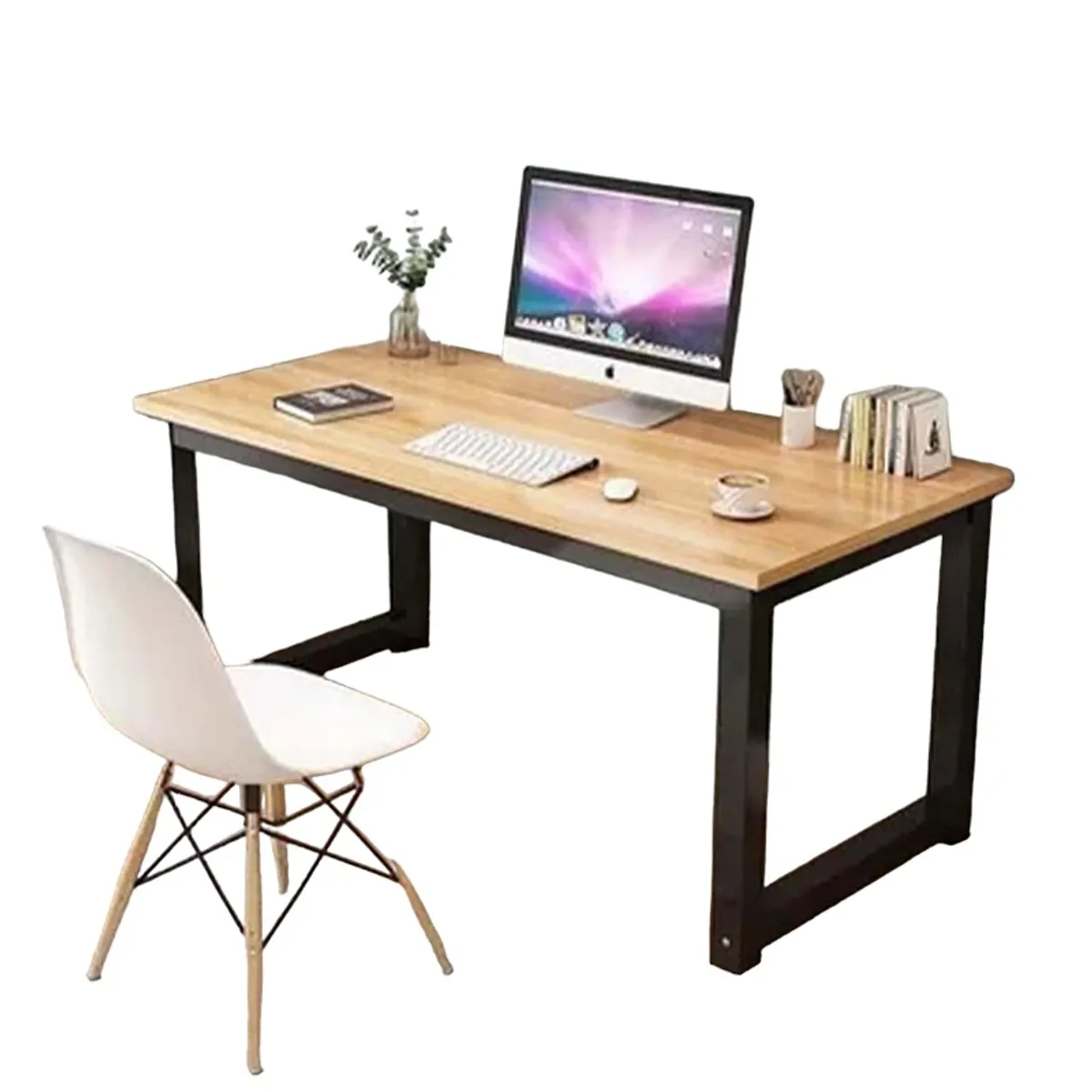 CRUSEC - Escritorio De Estudio Para Oficina En Casa Negro Beige